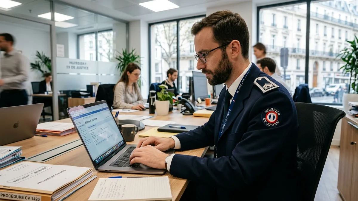 Commissaire de justice : signification d'actes en volume