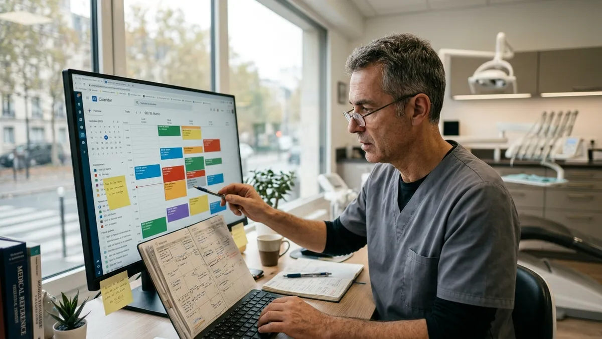 Dentiste : planning surcharg&eacute;