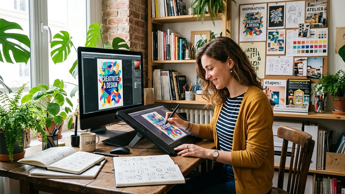 Graphiste freelance : comment l'IA d&eacute;cuple ta cr&eacute;ativit&eacute; et ta productivit&eacute;