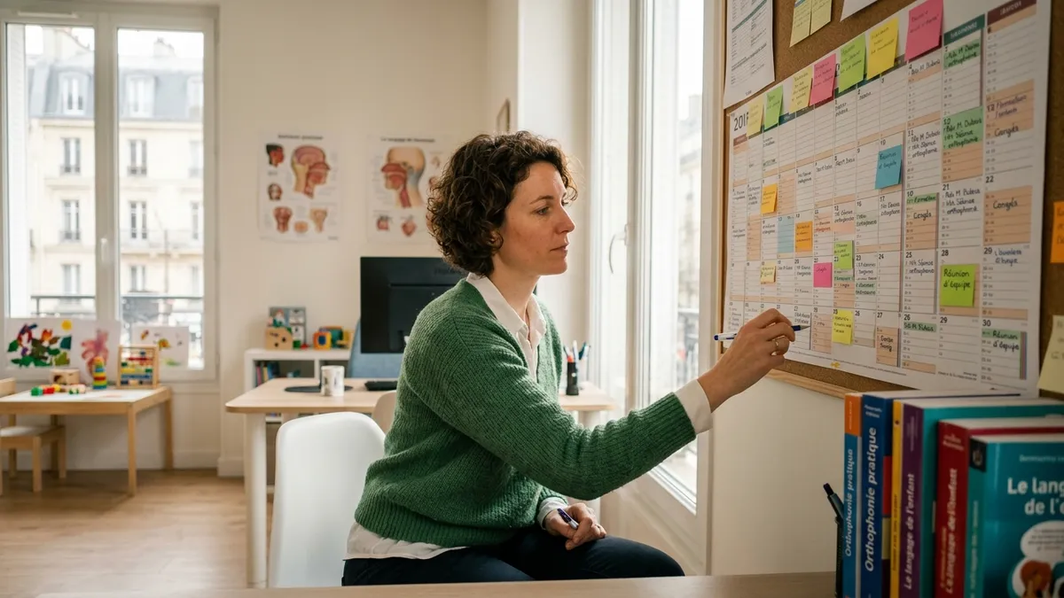 Orthophoniste : planning et annulations