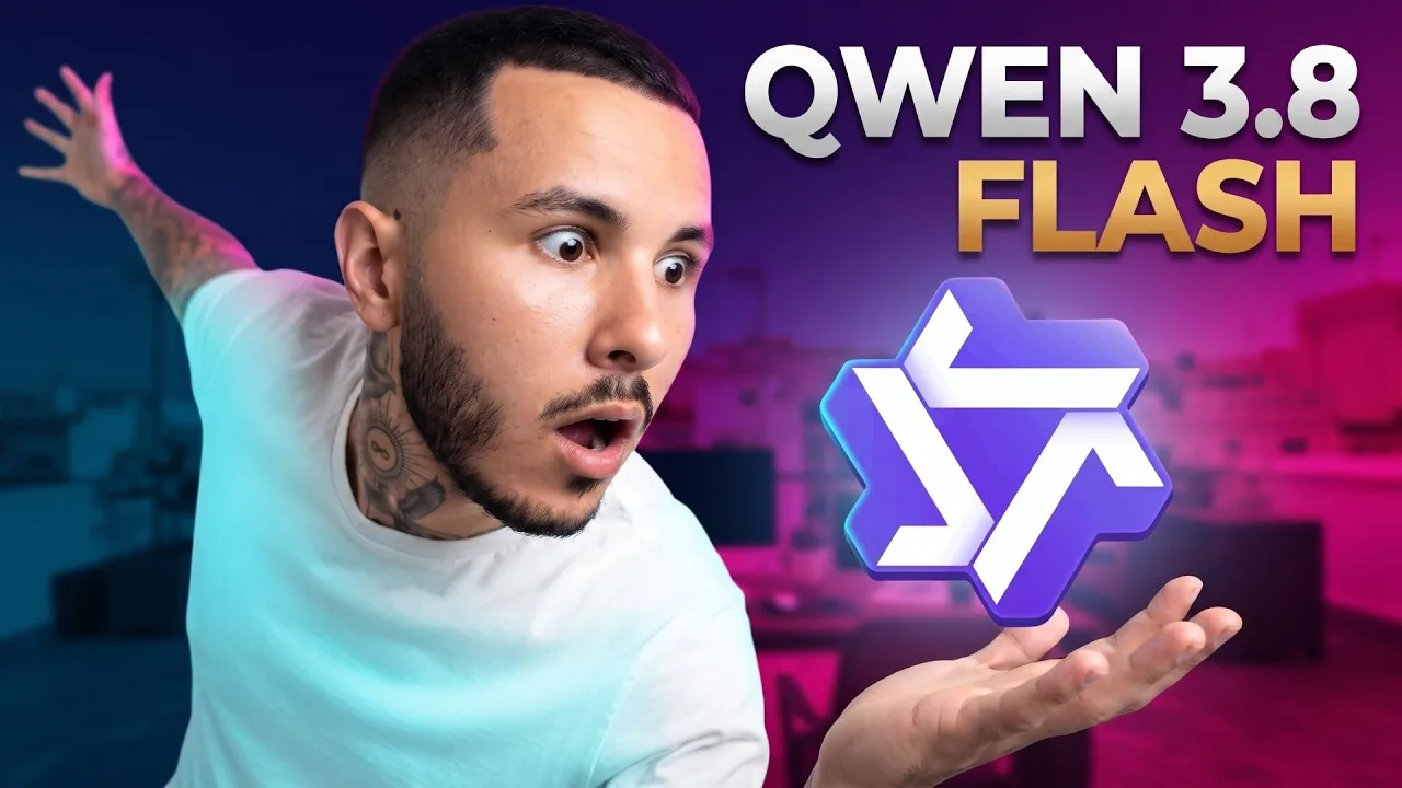 Miniature de la vidéo Qwen 3.8 Flash est sorti (le verdict après mes tests)